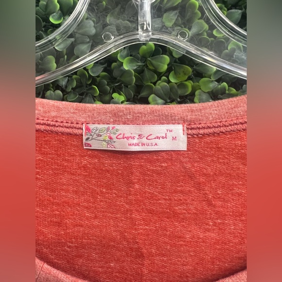 Chris & Carol M Orange Pull over - Picture 2 of 4